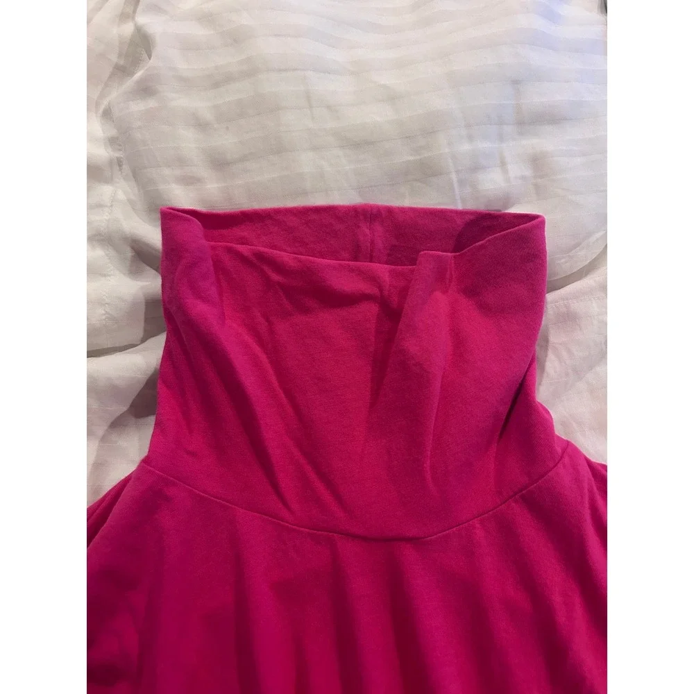 J. Crew 100% Cotton Pink Long Sleeve Turtleneck Medium Preppy Soft Girl Capsule
